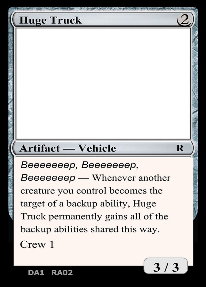 Huge Truck RA02b/477 (Un-Known Event Playtest Cards)  | Good Games Modbury