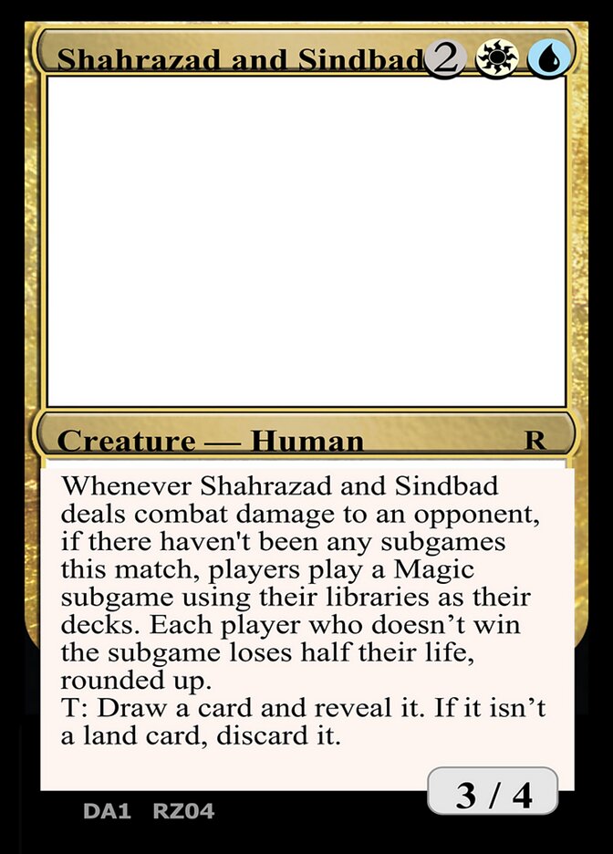 Shahrazad and Sindbad RZ04g/477 (Un-Known Event Playtest Cards)  | Good Games Modbury