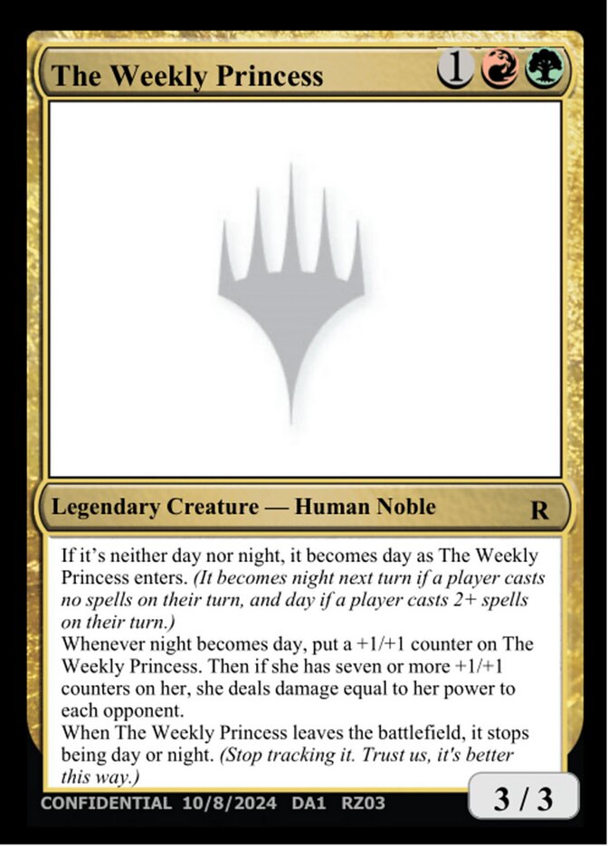 The Weekly Princess RZ03e/477 (Un-Known Event Playtest Cards)  | Good Games Modbury