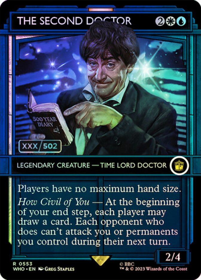 The Second Doctor Seralized 553z/331 (Universes Beyond: Doctor Who)  - Double Rainbow Foil | Good Games Modbury