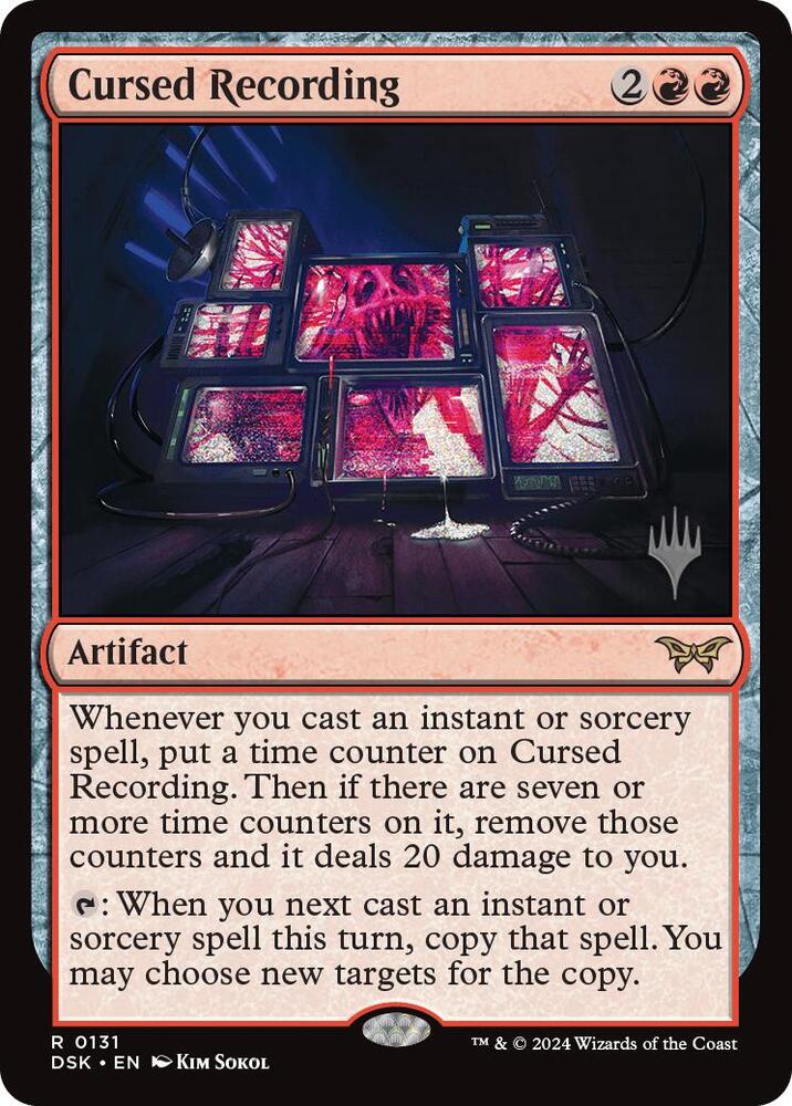 Cursed Recording 0131 131 (Promo Pack: Duskmourn: House of Horror)  - Foil | Good Games Modbury