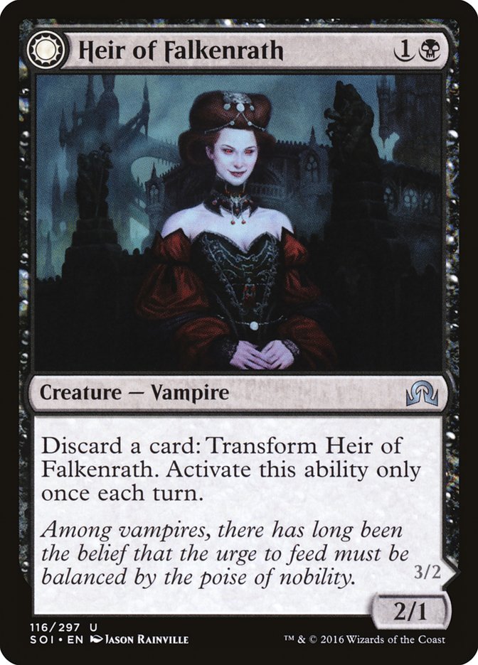 Heir of Falkenrath // Heir to the Night [Shadows over Innistrad] | Good Games Modbury