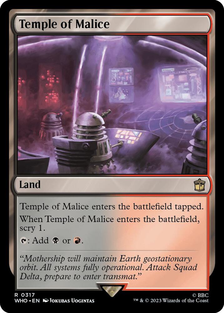 Temple of Malice 317/331 (Universes Beyond: Doctor Who)  - Foil | Good Games Modbury