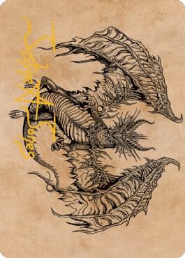 Ganax Astral Hunter Art Card Gold Stamped Signature 53 (Art Series: Commander Legends: Battle for Baldur's Gate)  | Good Games Modbury