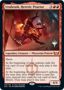 Urabrask Heretic Praetor 129 (Promo Pack: Streets of New Capenna)  - Foil | Good Games Modbury