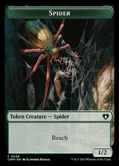 Treasure // Spider Double-Sided Token [Commander Masters Tokens] | Good Games Modbury