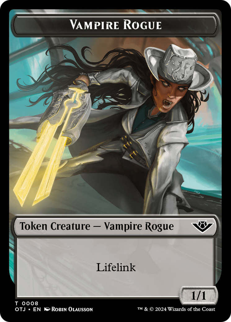 Vampire Rogue Token [Outlaws of Thunder Junction Tokens] | Good Games Modbury