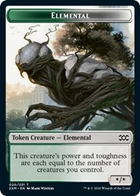 Elemental // Treasure Double-Sided Token [Double Masters Tokens] | Good Games Modbury