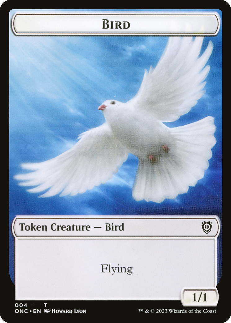 Bird // Cat Double-Sided Token [Phyrexia: All Will Be One Commander Tokens] | Good Games Modbury