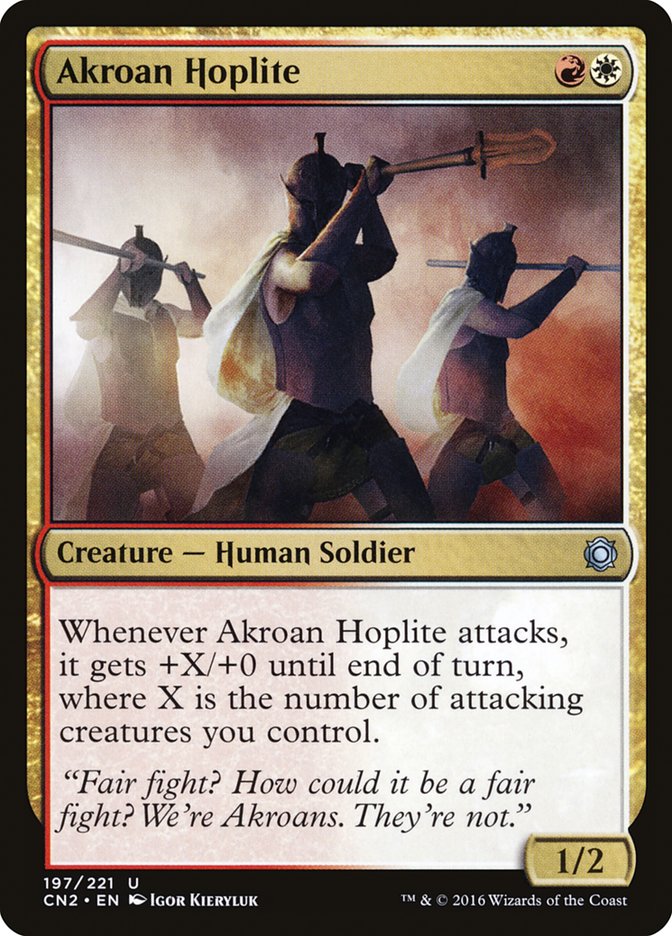 Akroan Hoplite 197/221 (Conspiracy: Take the Crown)  - Foil | Good Games Modbury