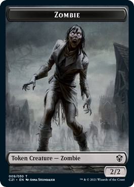 Zombie Spirit Double Sided Token 9 // 21 (Commander 2021)  | Good Games Modbury