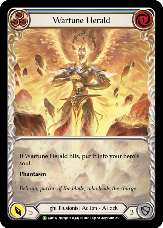 Wartune Herald (Blue) [FAB035] (Promo)  Rainbow Foil | Good Games Modbury