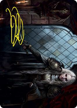 Thalia Guardian of Thraben Art Card Gold Stamped Signature 18 (Art Series: Innistrad: Crimson Vow)  | Good Games Modbury
