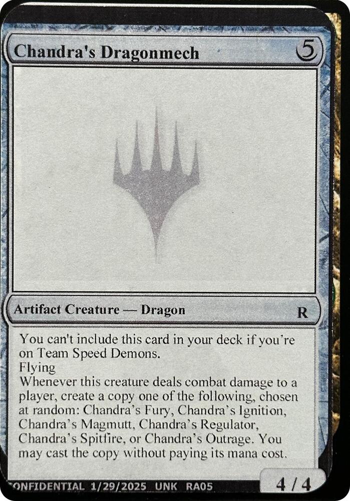 Chandras Dragonmech RA05d/477 (Un-Known Event Playtest Cards)  | Good Games Modbury