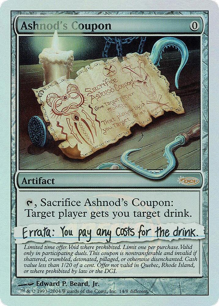 Ashnod's Coupon 14/8 (Arena Promos)  - Foil | Good Games Modbury