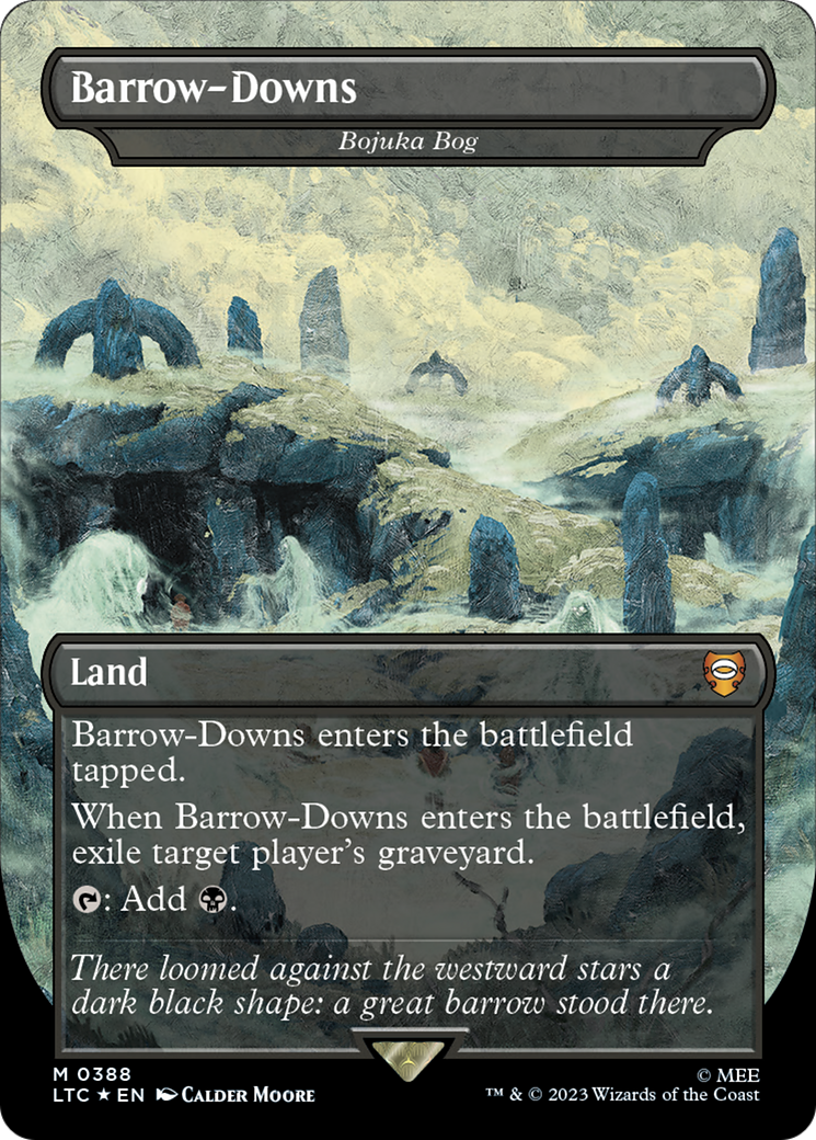 Barrow-Downs - Bojuka Bog (Borderless) (Surge Foil Realms and Relics) [The Lord of the Rings: Tales of Middle-Earth Commander] | Good Games Modbury
