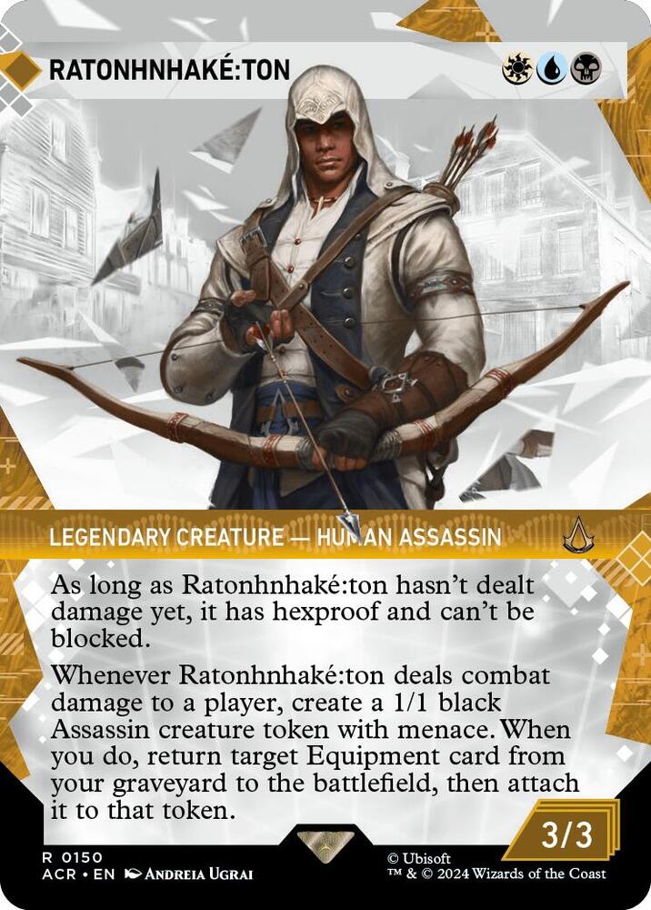 Ratonhnhaké:ton 150/110 (Universes Beyond: Assassin's Creed)  - Showcase Foil | Good Games Modbury