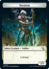 Soldier // Teferi Akosa of Zhalfir Emblem Double-Sided Token [March of the Machine Tokens] | Good Games Modbury