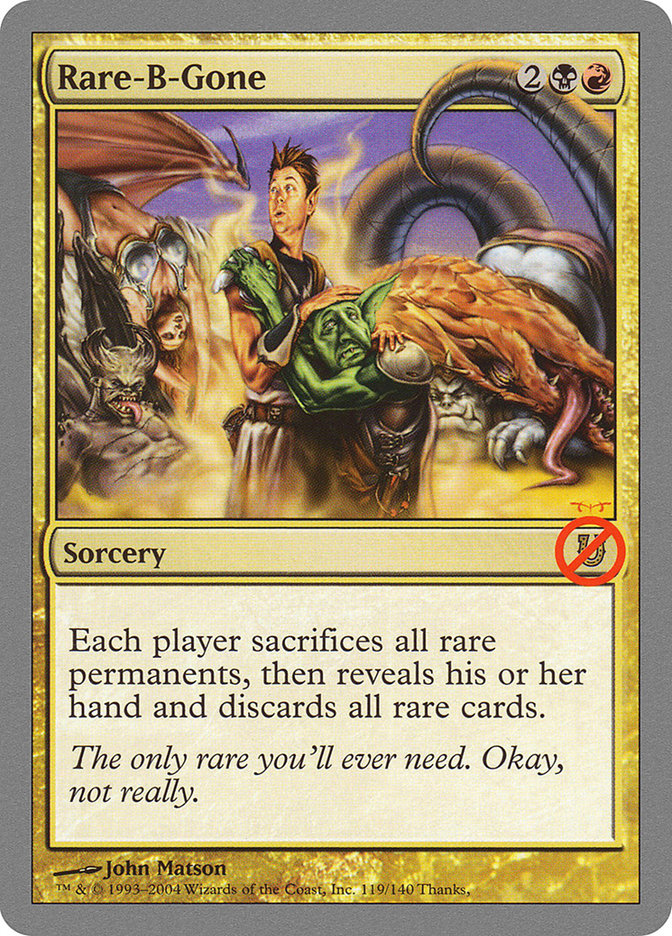 Rare-B-Gone 119/140 (Unhinged)  - Foil | Good Games Modbury