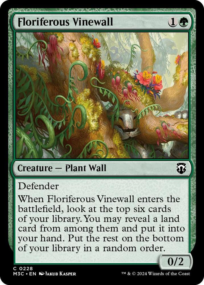 Floriferous Vinewall 228/411 (Commander: Modern Horizons 3)  | Good Games Modbury
