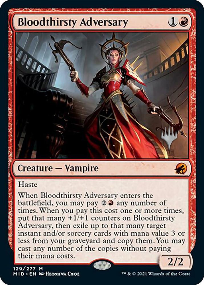 Bloodthirsty Adversary 129p/171 (Promo Pack: Innistrad: Midnight Hunt)  | Good Games Modbury