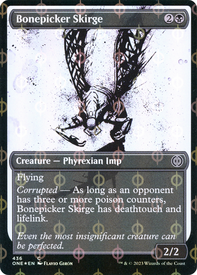 Bonepicker Skirge (Showcase Ichor Step-and-Compleat Foil) [Phyrexia: All Will Be One] | Good Games Modbury