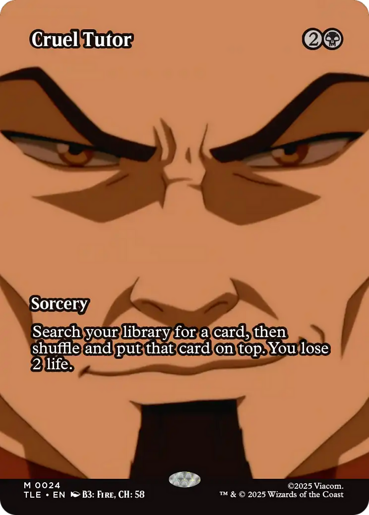 Cruel Tutor (Borderless) [Avatar: The Last Airbender: Eternal-Legal] | Good Games Modbury