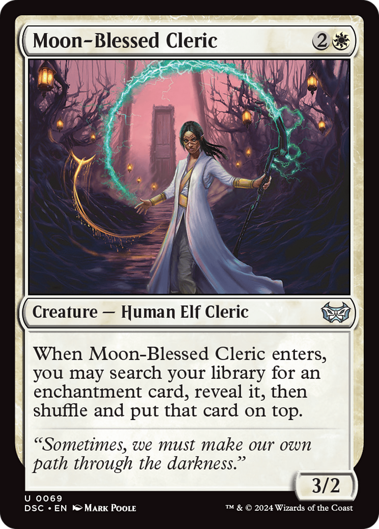 Moon-Blessed Cleric [Duskmourn: House of Horror Commander] | Good Games Modbury