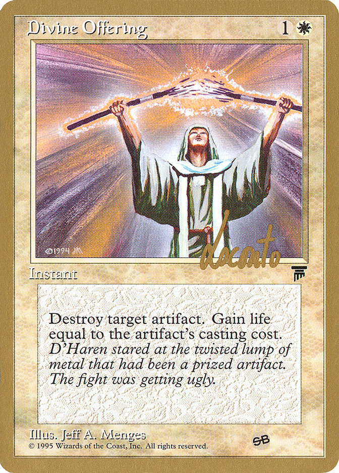 Divine Offering (Michael Loconto) (SB) [Pro Tour Collector Set] | Good Games Modbury