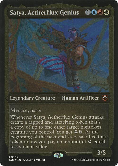 Satya Aetherflux Genius Display Commander Thick Stock 146 (Commander: Modern Horizons 3)  - Foil | Good Games Modbury