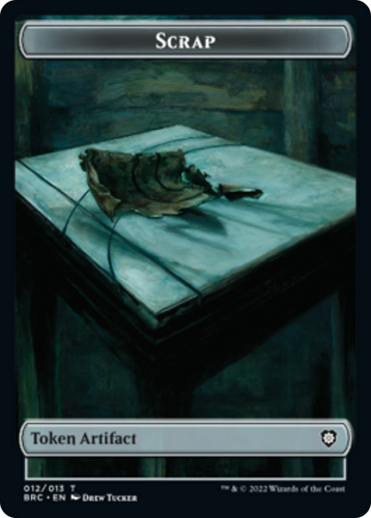 Scrap // Phyrexian Myr Double-Sided Token [The Brothers' War Commander Tokens] | Good Games Modbury