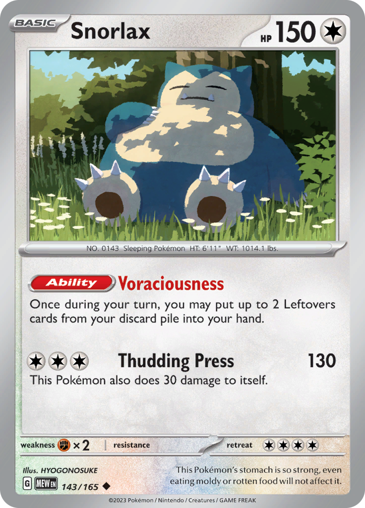 Snorlax (143/165) [Scarlet & Violet: 151] | Good Games Modbury