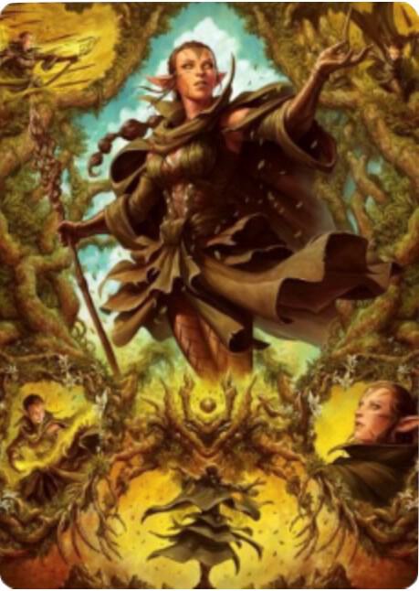 Nissa of Shadowed Boughs Art Card 6 81 6 (Art Series: Zendikar Rising)  | Good Games Modbury