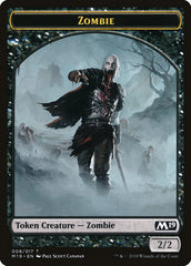 Knight // Zombie Double-Sided Token (Game Night) [Core Set 2019 Tokens] | Good Games Modbury