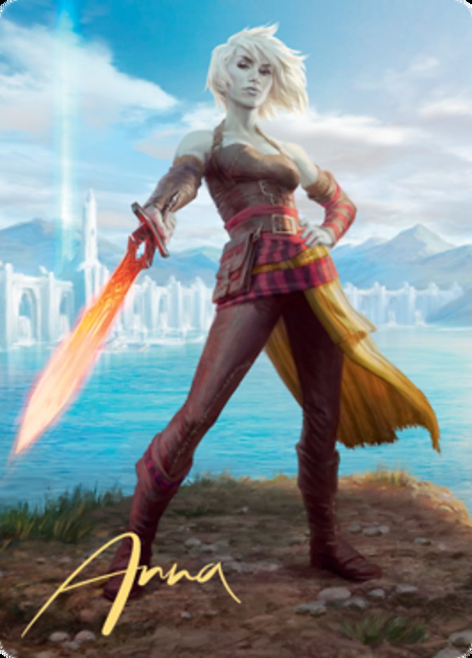 Nahiri, Heir of the Ancients 1 Art Card (Gold-Stamped Signature) [Zendikar Rising Art Series] | Good Games Modbury