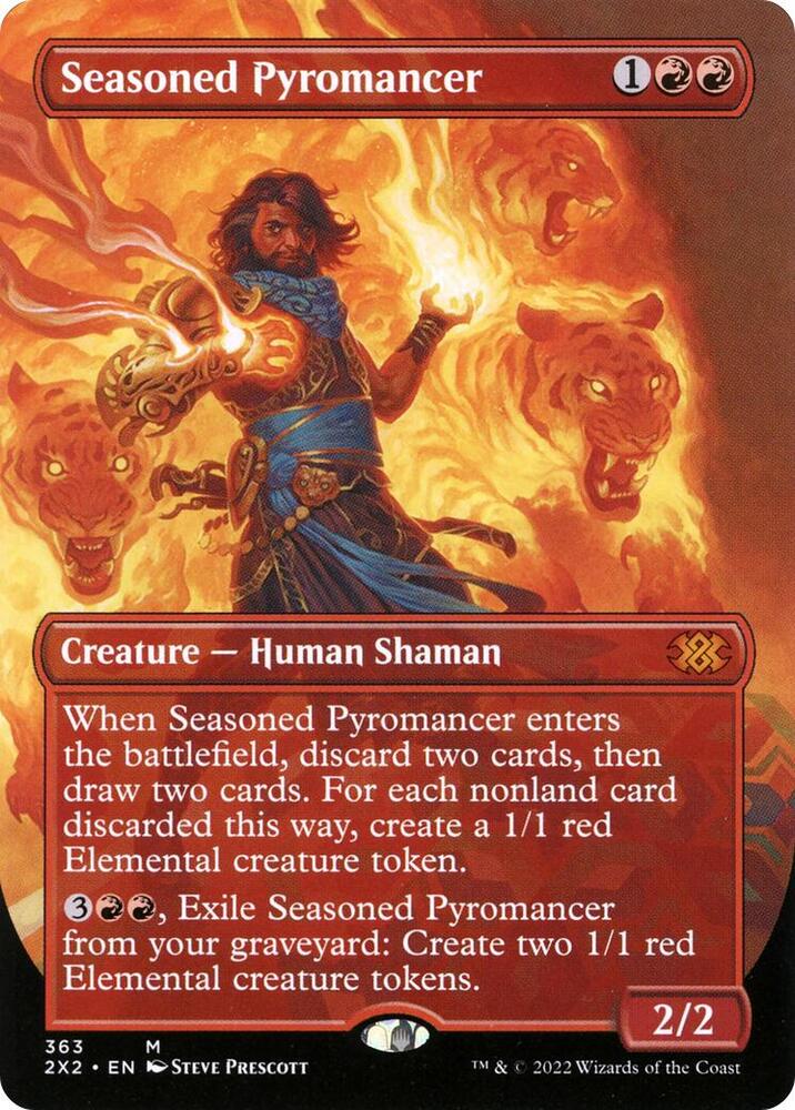 Seasoned Pyromancer Borderless 363/331 (Double Masters 2022)  - Foil | Good Games Modbury