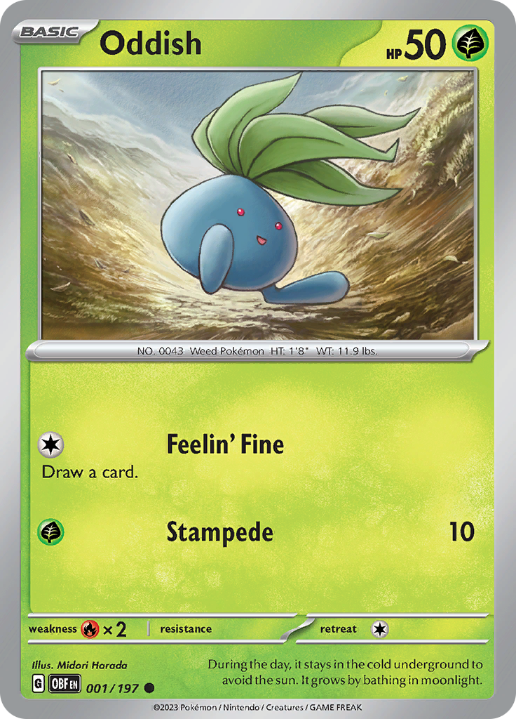 Oddish (001/108) [Scarlet & Violet: Obsidian Flames] | Good Games Modbury