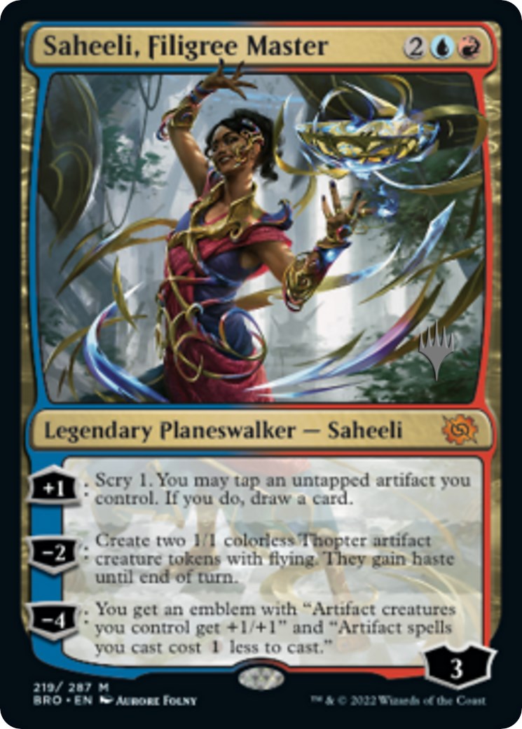 Saheeli, Filigree Master (Promo Pack) [The Brothers' War Promos] | Good Games Modbury