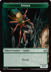 Treefolk // Spider Double-Sided Token [Duskmourn: House of Horror Commander Tokens] | Good Games Modbury