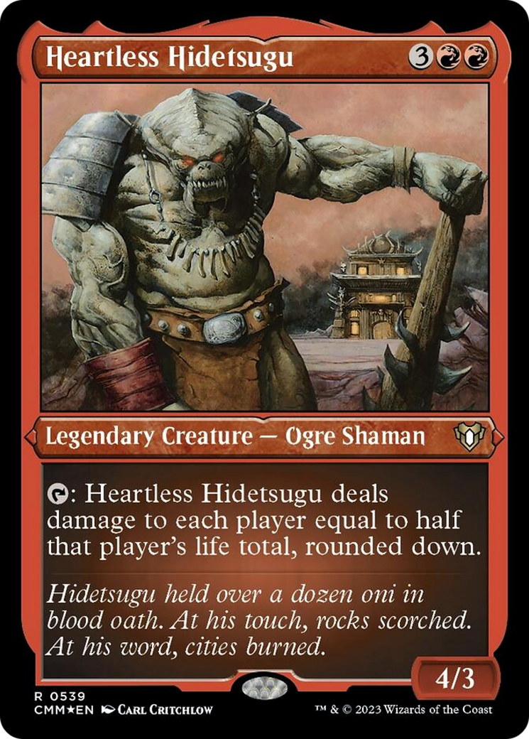 Heartless Hidetsugu (Foil Etched) [Commander Masters] | Good Games Modbury
