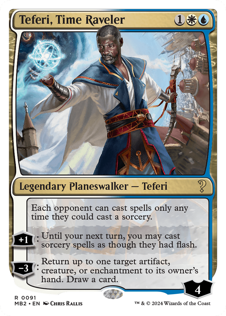 Teferi, Time Raveler (White Border) [Mystery Booster 2] | Good Games Modbury