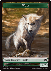 Wolf (0018) // Emblem - Arlinn, Embraces by the Moon Double-Sided Token [Innistrad Remastered Tokens] | Good Games Modbury