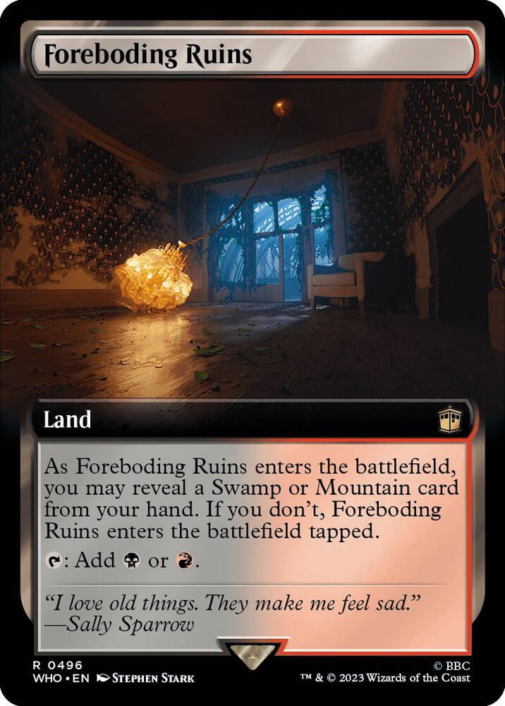 Foreboding Ruins 496/331 (Universes Beyond: Doctor Who)  - Extended Art Foil | Good Games Modbury