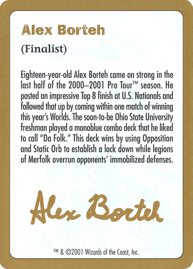 Alex Borteh Bio  (World Championship Decks)  | Good Games Modbury