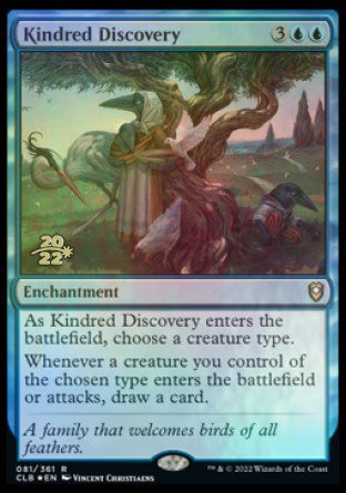 Kindred Discovery [Commander Legends: Battle for Baldur's Gate Prerelease Promos] | Good Games Modbury