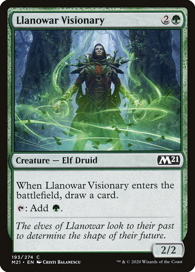 Llanowar Visionary [Core Set 2021] | Good Games Modbury