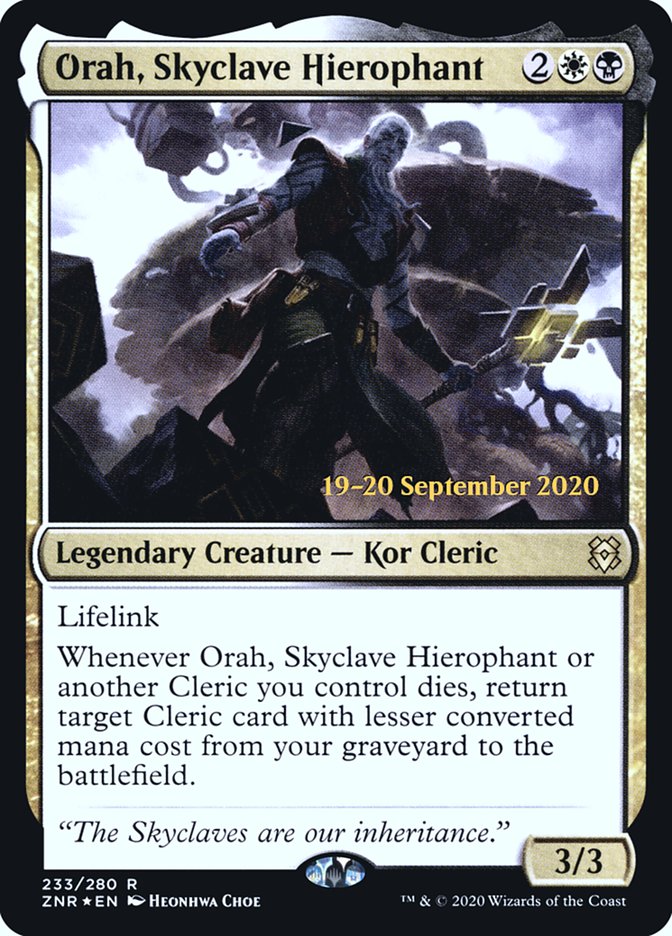 Orah, Skyclave Hierophant [Zendikar Rising Prerelease Promos] | Good Games Modbury