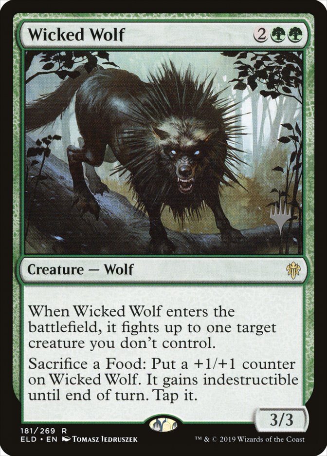 Wicked Wolf (Promo Pack) [Throne of Eldraine Promos] | Good Games Modbury