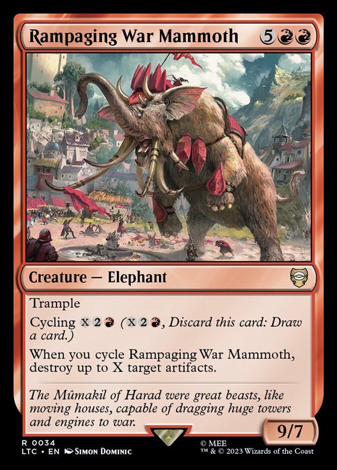 Rampaging War Mammoth 34 (Commander: The Lord of the Rings: Tales of Middle-earth)  | Good Games Modbury