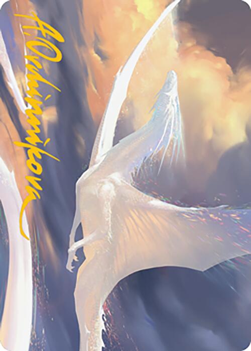 Timeless Dragon Art Card (Gold-Stamped Signature) [Modern Horizons 2 Art Series] | Good Games Modbury